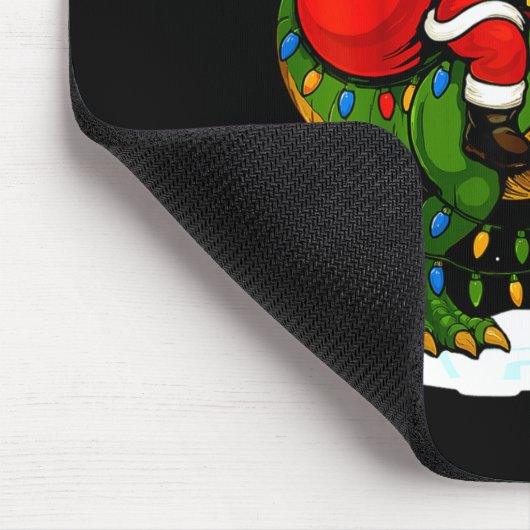 Funny Santa Riding Dinosaur T Rex Christmas Santa Mousepad (Ecke)