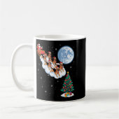 Funny Santa Riding German Shepherd Dog Tree Christ Kaffeetasse (Links)