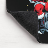 Funny Santa Riding Motorcycle Holiday Christmas Xm Mousepad (Ecke)