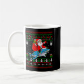 Funny Santa Riding Shark Ugly Christmas Sweaters S Kaffeetasse (Links)