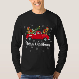 Funny Santa Riding Weihnachtsbaum Truck Camel Chri T-Shirt