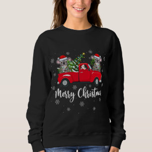 Funny Santa Riding Weihnachtsbaum Truck Koala Chri Sweatshirt