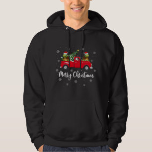 Funny Santa Riding Weihnachtsbaum Truck Turtle Chr Hoodie