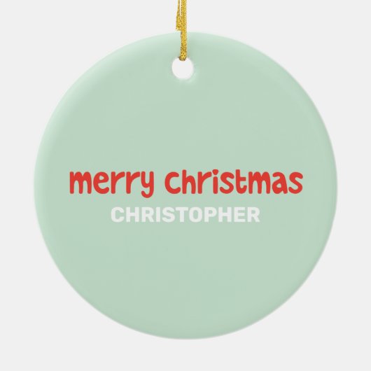 Funny Santa Rive Keramik Ornament (Hinten)