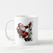 Funny Santa Rock Klettern Weihnachten Weihnachten Kaffeetasse (Links)