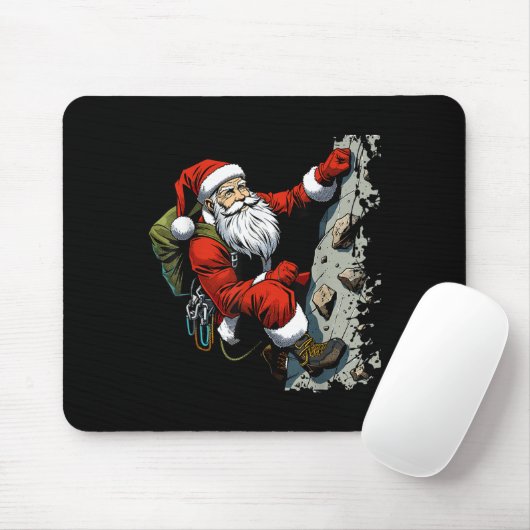 Funny Santa Rock Klettern Weihnachten Weihnachten Mousepad (Mit Mouse)