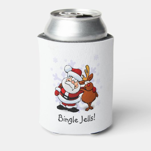 Funny Santa & Rudolph Holiday Can Cooler Dosenkühler (Kanne Rückseite)