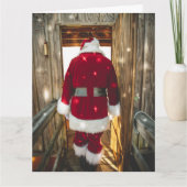 FUNNY SANTA SANTA'S RÜCKEN CHRISTMAS CARD KARTE (Vorderseite)