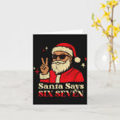 Funny Santa Says Six Seven 67 Meme Christmas Holid Karte (Gelbe Blume)