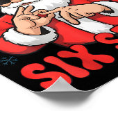 Funny Santa Says Six Seven 67 Meme Christmas  Poster (Ecke)