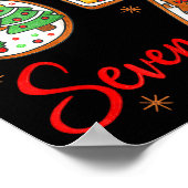 Funny Santa Says Six Seven 6 7 Christmas Meme Poster (Ecke)