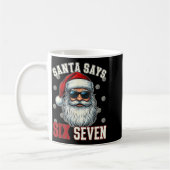 Funny Santa Says Six Seven Christmas 67 Meme Baske Kaffeetasse (Links)