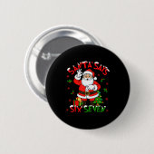 Funny Santa Says Six Seven Christmas 67 Meme Xmas Button (Vorne & Hinten)