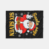 Funny Santa Says Six Seven Christmas 67 Meme Xmas Fleecedecke (Vorderseite (Horizontal))