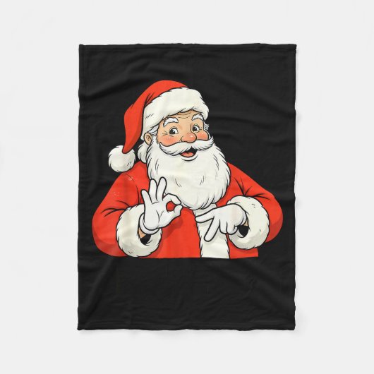 Funny Santa Says Six Seven Christmas 67 Meme Xmas Fleecedecke (Vorderseite)