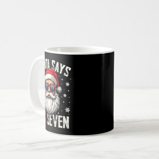 Funny Santa Says Six Seven Christmas 67 Meme Xmas  Kaffeetasse (Vorderseite Links)