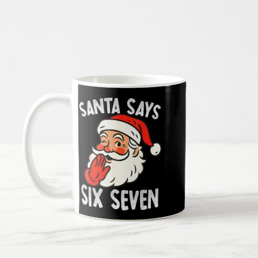 Funny Santa Says Six Seven Christmas 67 Meme Xmas Kaffeetasse (Links)