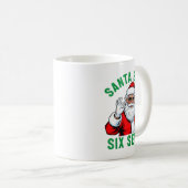 Funny Santa Says Six Seven Christmas 67 Meme Xmas Kaffeetasse (VorderseiteRechts)