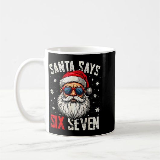 Funny Santa Says Six Seven Christmas 67 Meme Xmas Kaffeetasse (Links)