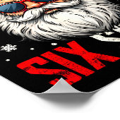 Funny Santa Says Six Seven Christmas 67 Meme Xmas  Poster (Ecke)
