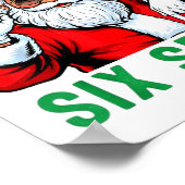 Funny Santa Says Six Seven Christmas 67 Meme Xmas  Poster (Ecke)