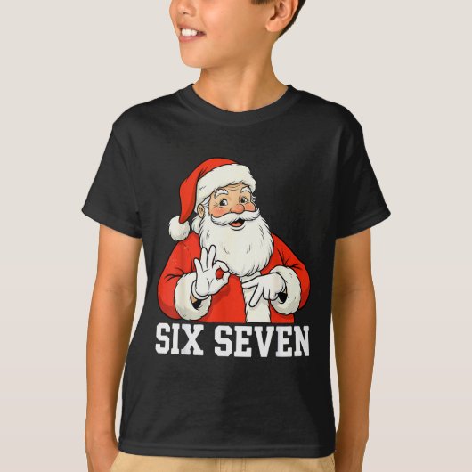 Funny Santa Says Six Seven Christmas 67 Meme Xmas T-Shirt (Vorderseite)