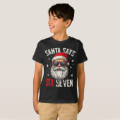 Funny Santa Says Six Seven Christmas 67 Meme Xmas T-Shirt (Vorne ganz)