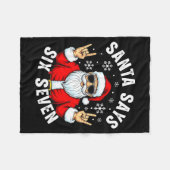 Funny Santa Says Six Seven Christmas Xmas Meme Fleecedecke (Vorderseite (Horizontal))