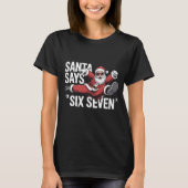 Funny Santa Says Six Seven Jumping Graphic Tee | H (Vorderseite)