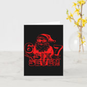 Funny Santa Says Six Seven Xmas 6 7 Meme Christmas Karte (Gelbe Blume)
