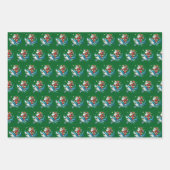 Funny Santa Shark Geschenk Wrap Ocean Lover Gegenw Geschenkpapier Set (Vorderseite 3)