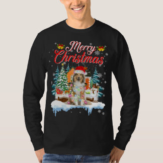 Funny Santa Sheltie Dog Frohe Weihnachten T-Shirt