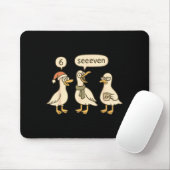 Funny Santa Silly Goose 6 7 Christmas Geese Six Se Mousepad (Mit Mouse)