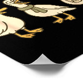 Funny Santa Silly Goose 6 7 Christmas Geese Six Se Poster (Ecke)