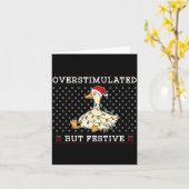 Funny Santa Silly Goose Overstimulated But Festive Karte (Gelbe Blume)