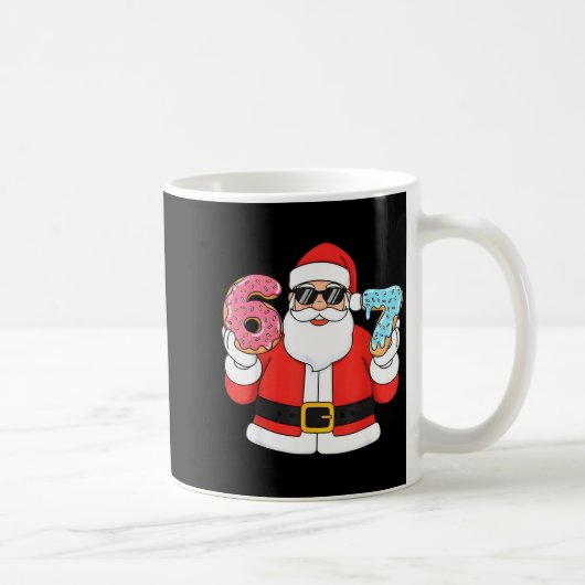 Funny Santa Six Seven 67 Ice Cream Drip Christmas Kaffeetasse (Rechts)