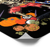 Funny Santa Skeleton Dabbing Halloween Kostümspass Poster (Ecke)