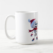 Funny Santa Skeletons Having a Snowball Fight Kaffeetasse (Links)