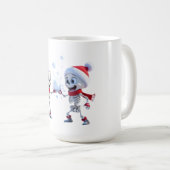 Funny Santa Skeletons Having a Snowball Fight  Kaffeetasse (VorderseiteRechts)