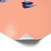 Funny Santa Skeletons Having a Snowball Fight Poster (Ecke)