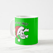 Funny Santa Skull Kaffeetasse (Vorderseite Links)