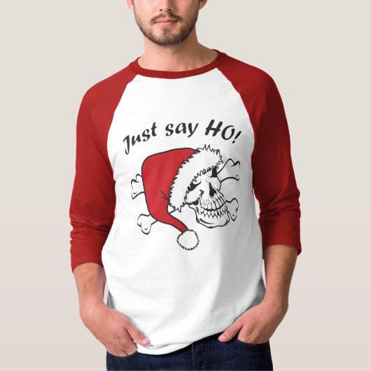 Funny Santa Skull T-Shirt (Vorderseite)