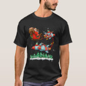 Funny Santa Sleigh Reindeer Elf Rockets Weihnachte T-Shirt (Vorderseite)