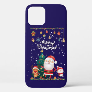 Funny Santa, Snowman, Reindeer Frohe Weihnachten Case-Mate iPhone Hülle