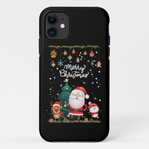 Funny Santa, Snowman, Reindeer Frohe Weihnachten Case-Mate iPhone Hülle