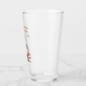 Funny Santa, Snowman, Reindeer Frohe Weihnachten Glas (Links)