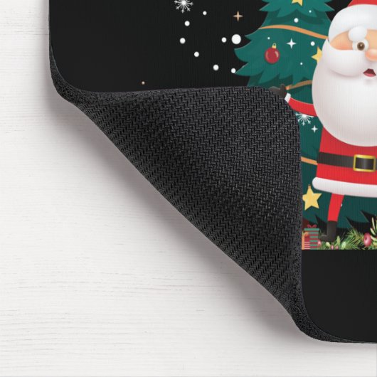 Funny Santa, Snowman, Reindeer Frohe Weihnachten Mousepad (Ecke)