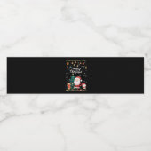 Funny Santa, Snowman, Reindeer Frohe Weihnachten Wasserflaschenetikett (Einzelnes Label)