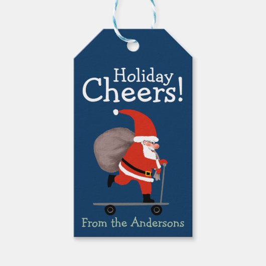 Funny Santa Special Delivery holiday Geschenkanhänger (Vorderseite)