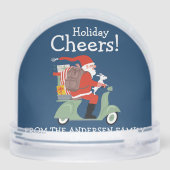 Funny Santa Special Delivery holiday Schneekugeln (Rückseite)